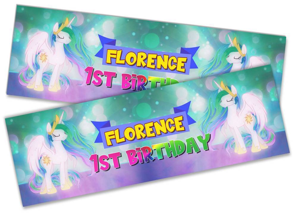 Personalised Birthday Banners Generic Design Children Kids Party Decoration 253