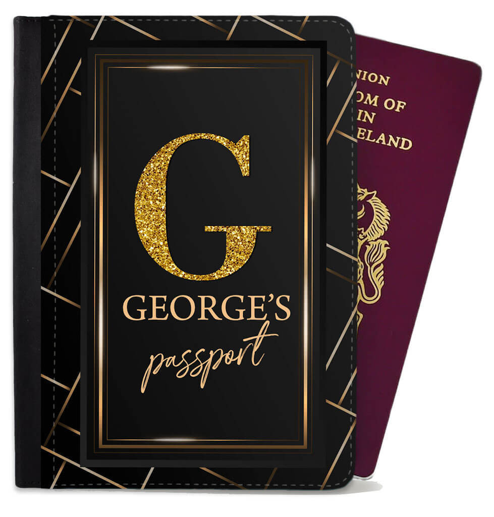 Personalised Abstract Children Passport Cover Holder Any Name Holiday 16