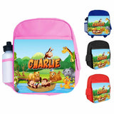 Personalised Kids Backpack Any Name Animal Design Boys Girls kid School Bag 37