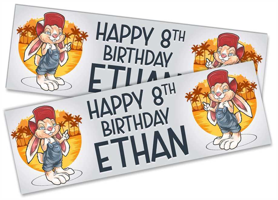 Personalised Birthday Banners Generic Design Children Kids Party Decoration 190