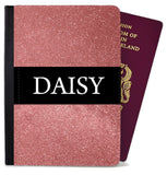 Personalised Glitter Childern Passport Cover Holder Any Name Holiday Accessory 8