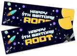 Personalised Birthday Banners Space Design Children Kids Party Decoration 53