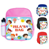 Personalised Kids Backpack Any Name Generic Design Boys Girls kid School Bag 51
