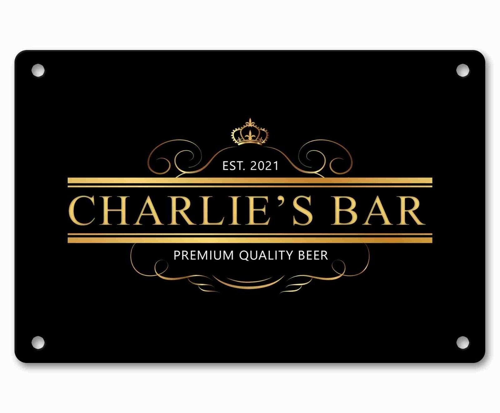 Personalised Bar Sign Any Name Garden Plaque Gift Bar Pub Backyard Bar Sign 125