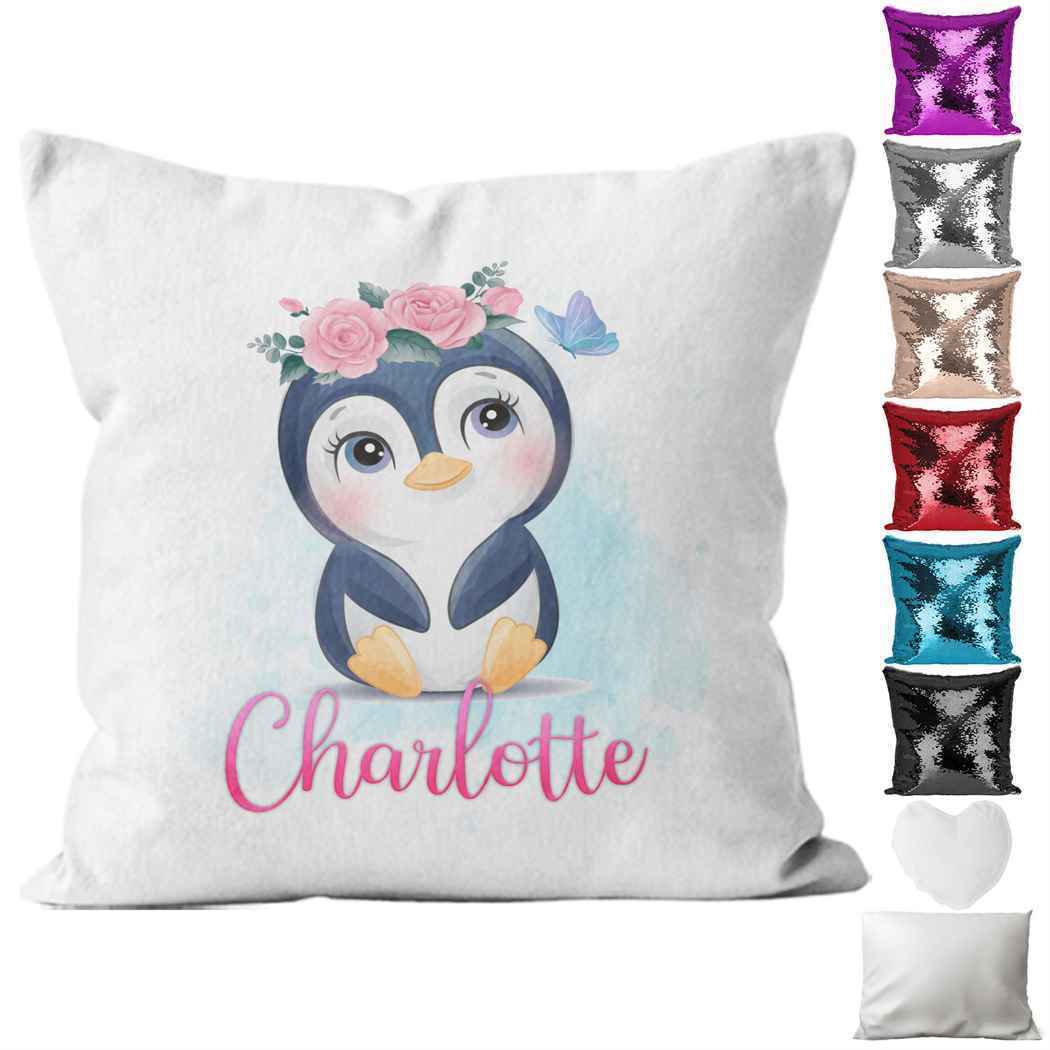 Personalised Cushion Animal Sequin Cushion Pillow Printed Birthday Gift 32