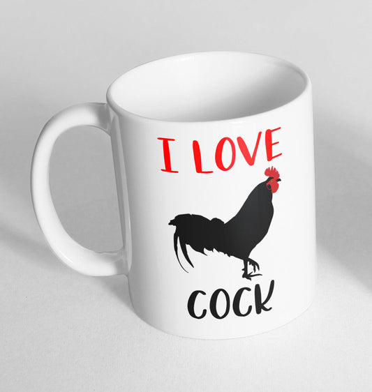 I Love Cock Rooster Design Printed Cup Ceramic Novelty Mug Funny Gift Coffee Tea