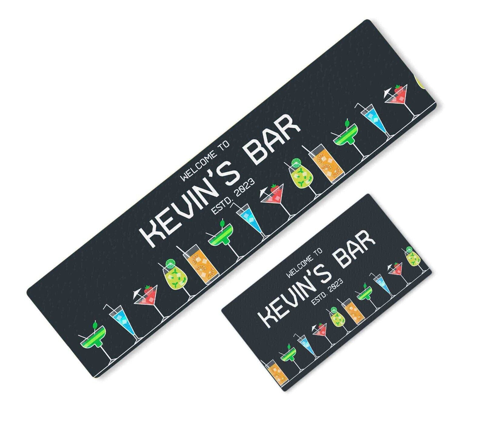 Personalised Any Text Beer Mat Label Bar Runner Ideal Home Pub Cafe Occasion 2