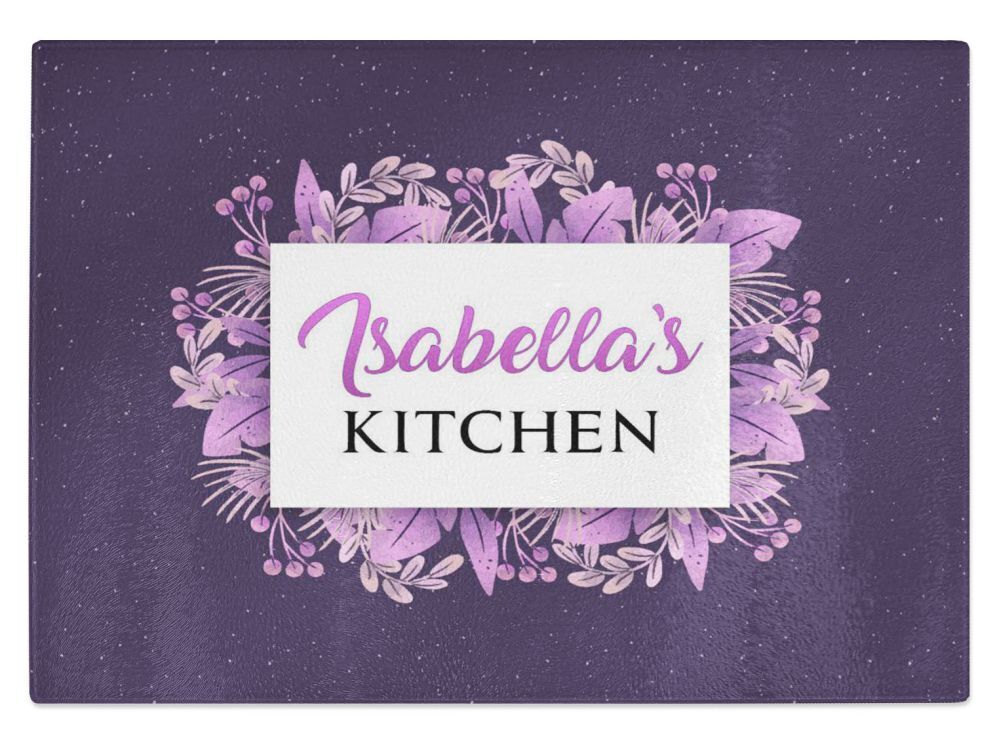 Personalised Any Name Kitchen Glass Chopping Board Item Gift 13