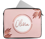 Personalised Any Name Floral Design Laptop Case Sleeve Tablet Bag 31