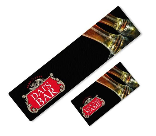 PERSONALISED BEER LABEL BAR RUNNER IDEAL HOME PUB CAFE OCCASION COASTER
