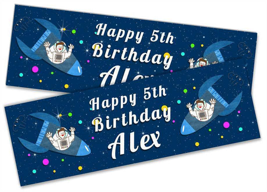 Personalised Birthday Banners Generic Design Children Kids Party Decoration 160
