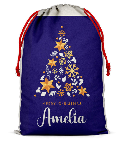 Personalised Christmas Sack Santa Bag Xmas Boy Girl Gift Stocking Bag 12