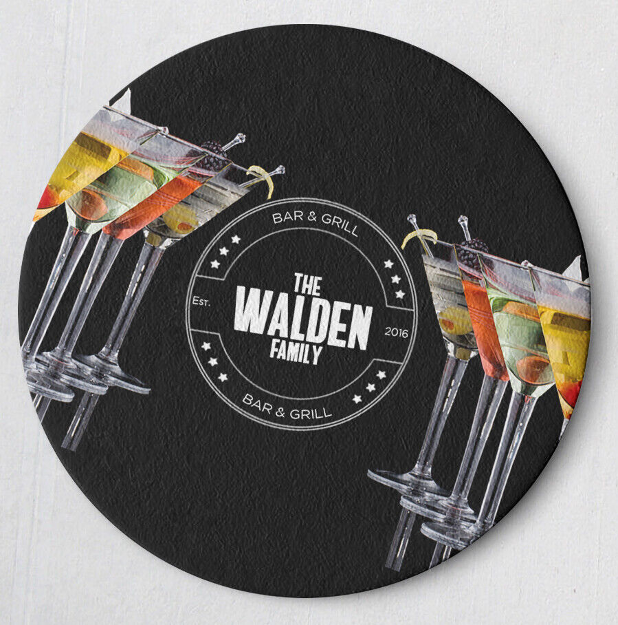 Personalised Any Name Bar Coaster Beer Home Pub Cafe Occasion Gift Idea 3