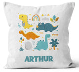 Personalised Any Name Dino Design Cushion Printed Birthday Gift 459