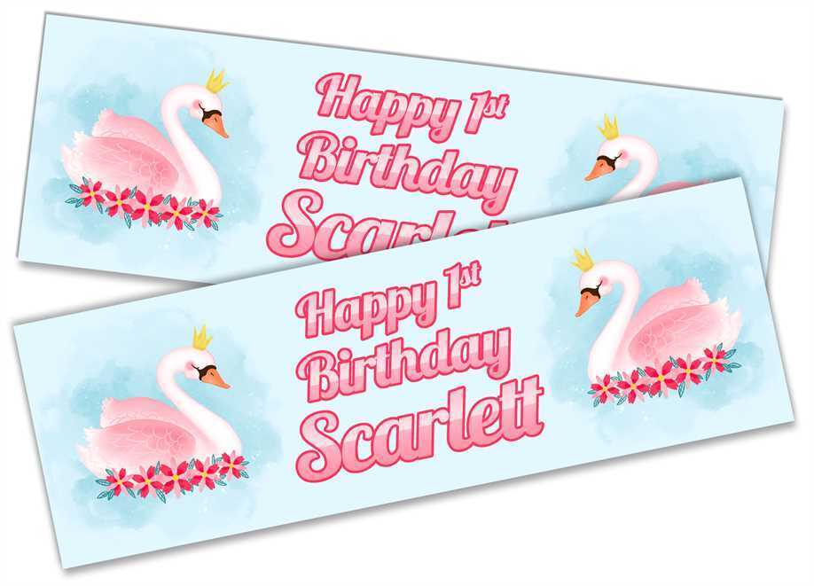 Personalised Birthday Banners Generic Design Children Kids Party Decoration 161