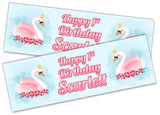 Personalised Birthday Banners Generic Design Children Kids Party Decoration 161