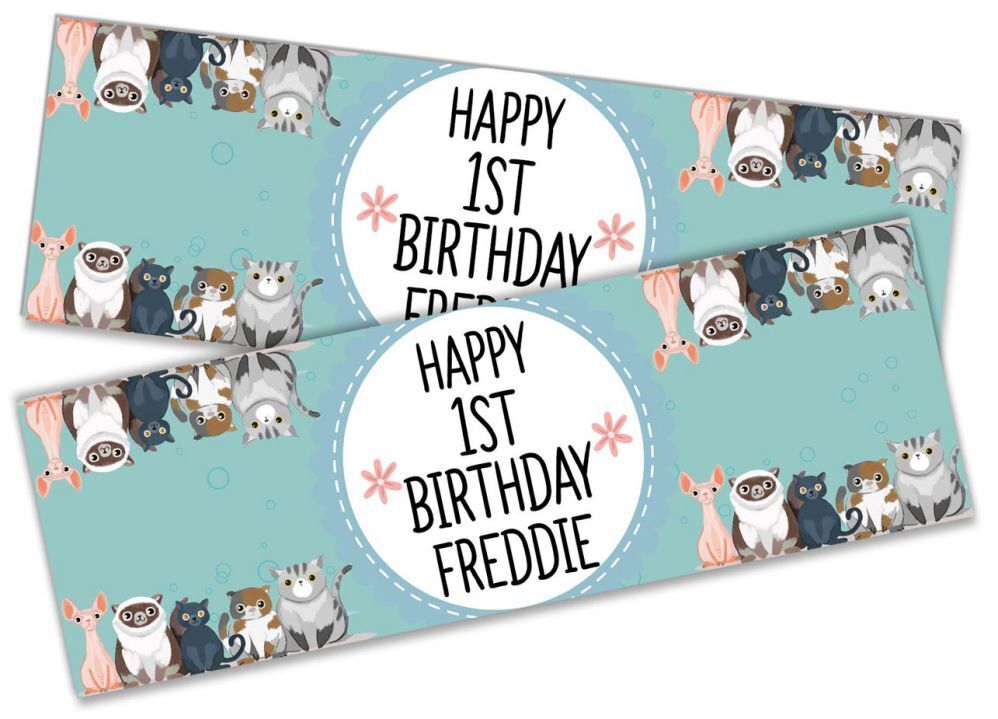 Personalised Birthday Banners Generic Design Children Kids Party Decoration 116