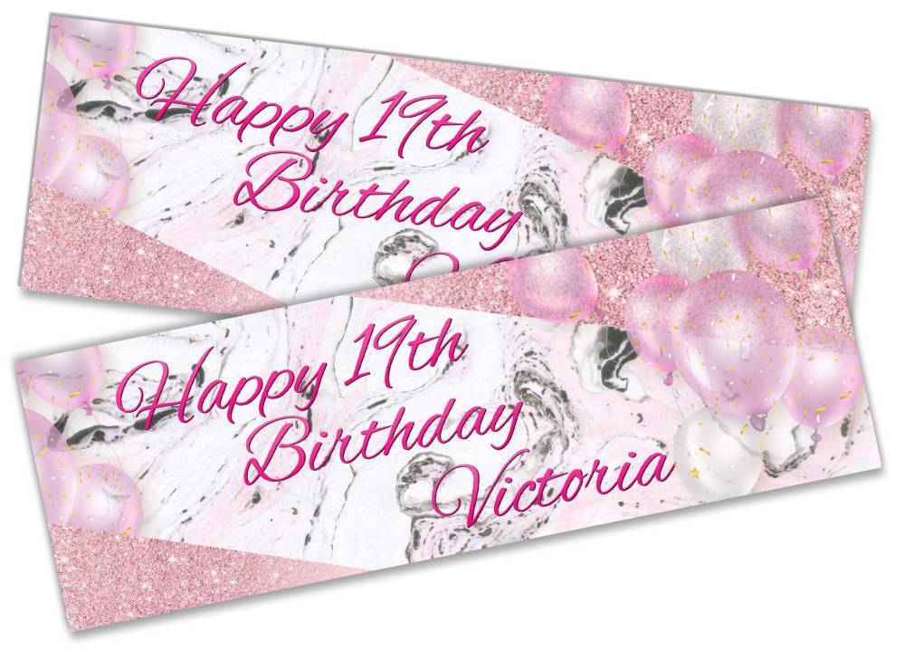 Personalised Birthday Banners Generic Design Children Kids Party Decoration 256