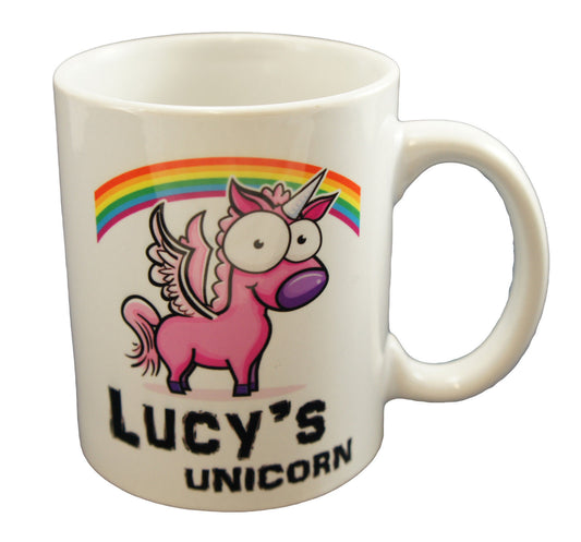 Personalised Unicorn Rainbow Funny Cute Novelty Coffee Gift Tea Mug Christmas