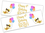 Personalised Birthday Banners Generic Design Children Kids Party Decoration 217