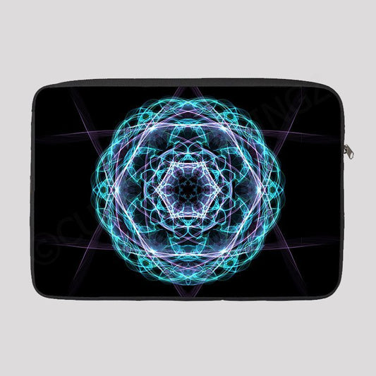 Blue And Purple Mandala Geometric Laptop Sleeve Tablet Bag Ultrabook Chromebook 
