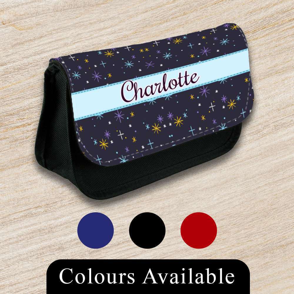 Personalised Pencil Case Space Girls Boys Stationary Kids School Bag 19