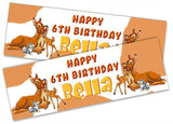 Personalised Birthday Banners Jungle Design Children Kids Party Decoration 51