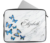 Personalised Any Name Floral Design Laptop Case Sleeve Tablet Bag 65