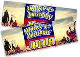 Personalised Birthday Banners Super Hero Design Children Kid Party Decoration 66