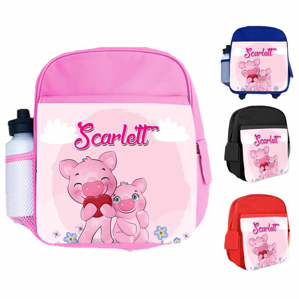 Personalised Kids Backpack Any Name Generic Design Boys Girls kid School Bag 24