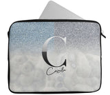 Personalised Any Name Marble Glitter Design Laptop Case Sleeve Tablet Bag 99