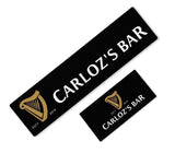 PERSONALISED GUINNESS BEER LABEL BAR RUNNER IDEAL FOR HOME PUB BEER MAT OCCASION