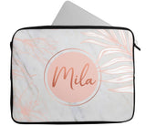 Personalised Any Name Marble Glitter Design Laptop Case Sleeve Tablet Bag 33