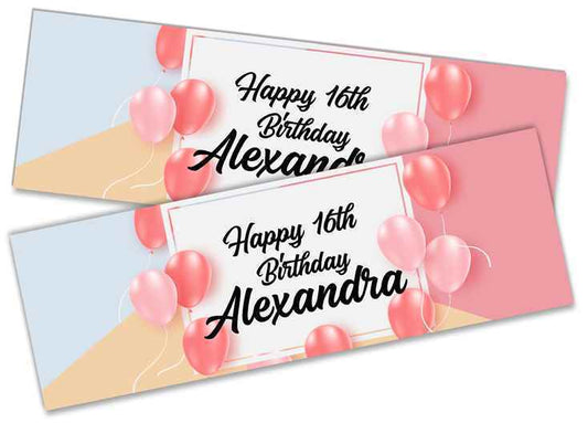 Personalised Birthday Banners Generic Design Children Kids Party Decoration 216