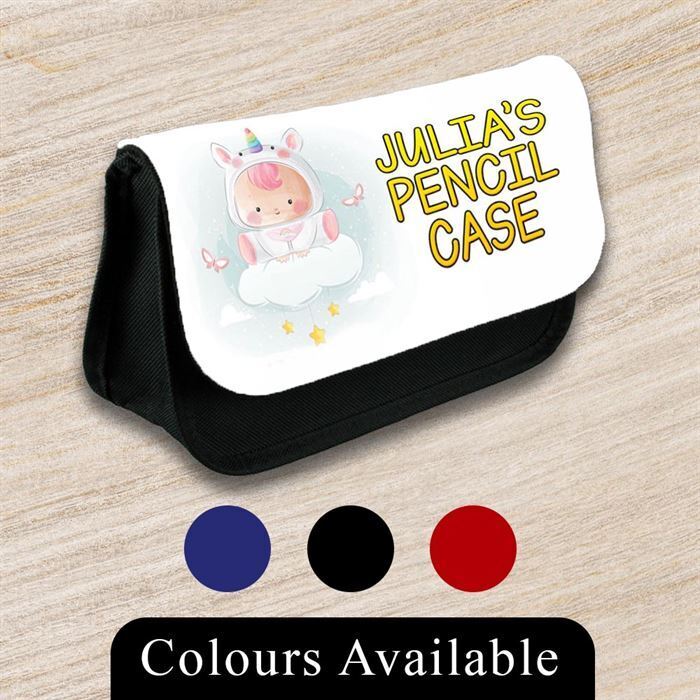 Personalised Pencil Case Generic Girls Boys Stationary Kids School Bag 26