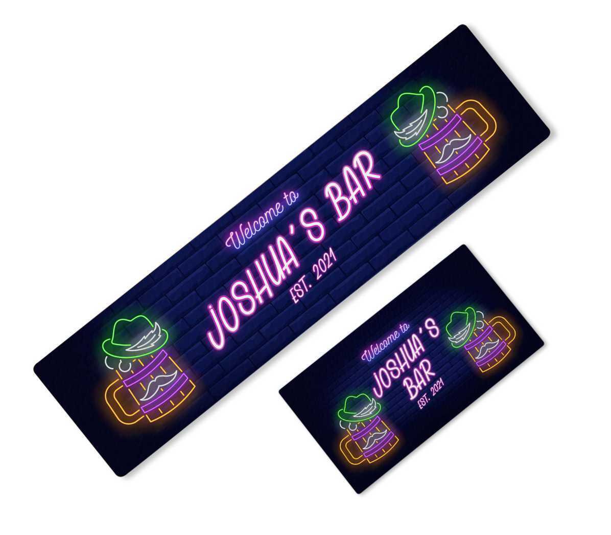 Personalised Any Text Beer Mat Label Bar Runner Ideal Home Pub Cafe Occasion 27