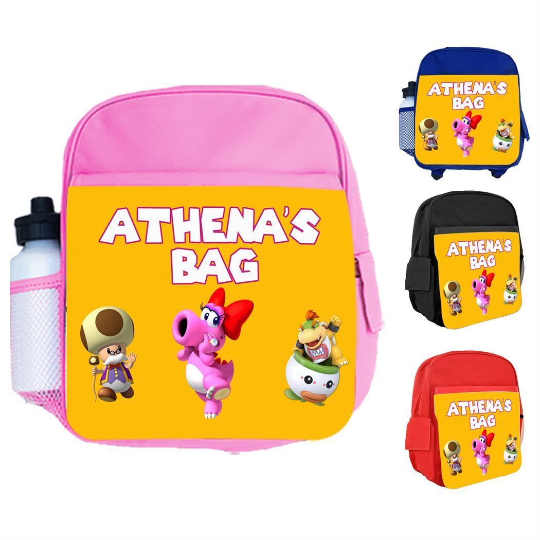 Personalised Kids Backpack Any Name Generic Design Boys Girls kid School Bag 52