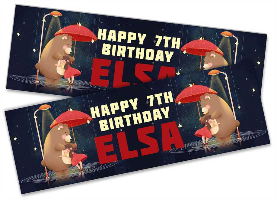 Personalised Birthday Banners Generic Design Children Kids Party Decoration 49