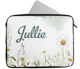 Personalised Any Name Floral Design Laptop Case Sleeve Tablet Bag 27