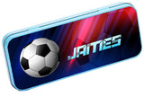 Personalised Any Name Football Pencil Case Tin Children School Kid Stationary 10