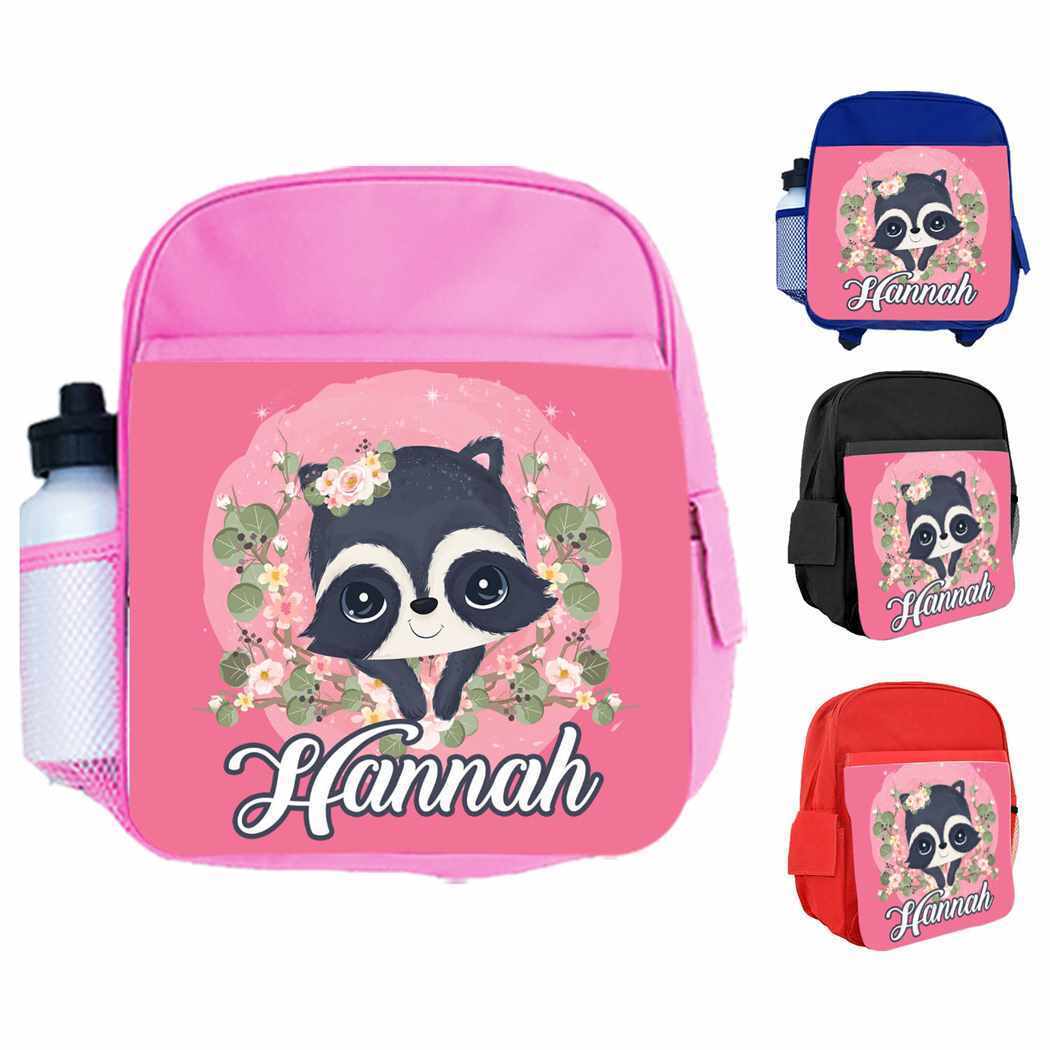 Personalised Kids Backpack Any Name Animal Design Boys Girls kid School Bag 20