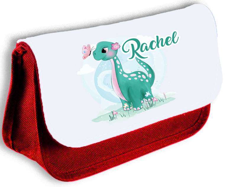 Personalised Pencil Case Dinosaur Girls Boys Stationary Kids School Bag 1