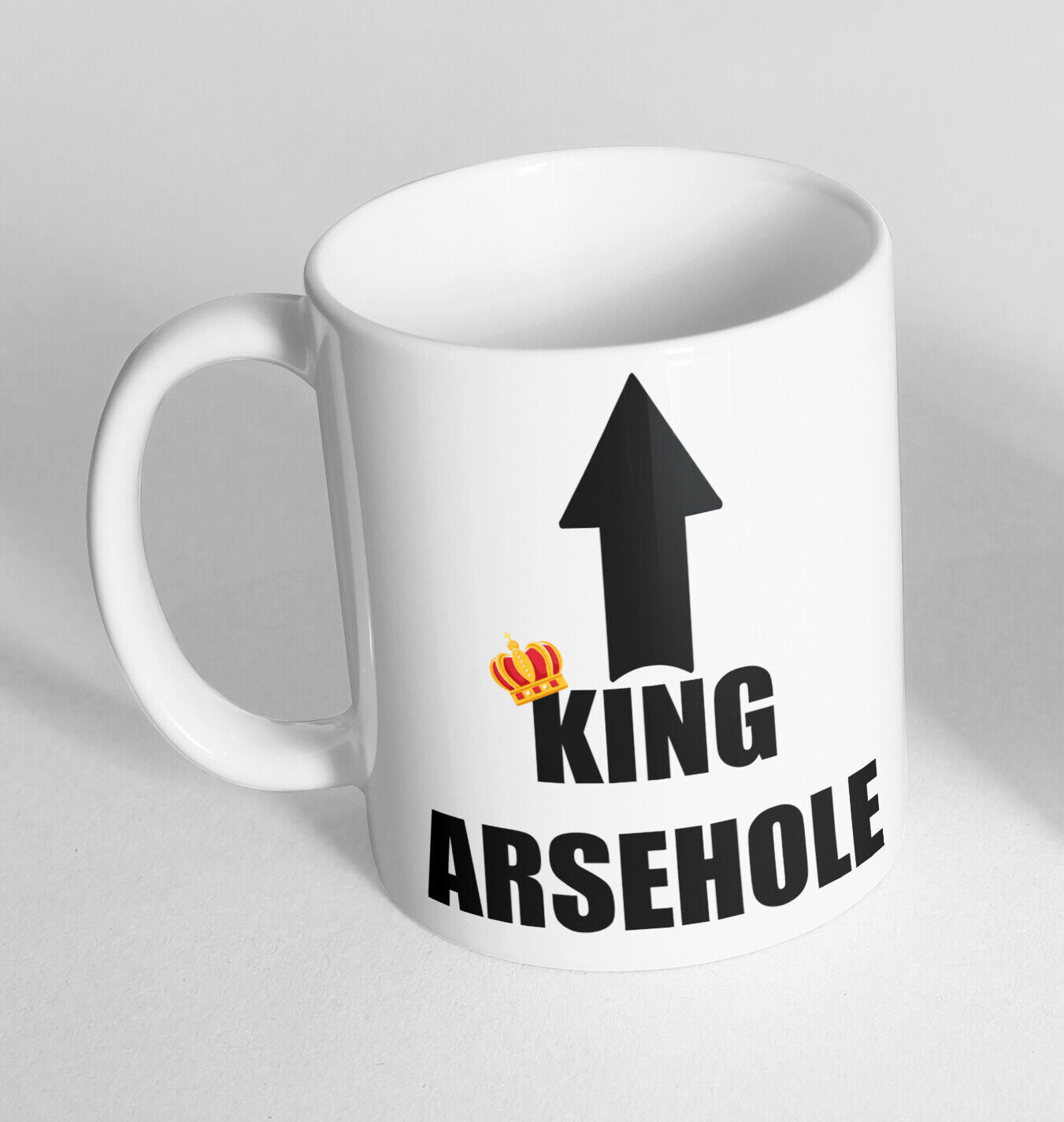 King Arsehole Crown Design Printed Cup Ceramic Novelty Mug Funny Gift Coffee Tea