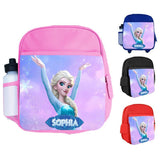 Personalised Kids Backpack Any Name Princess Design Boys Girls kid School Bag 64