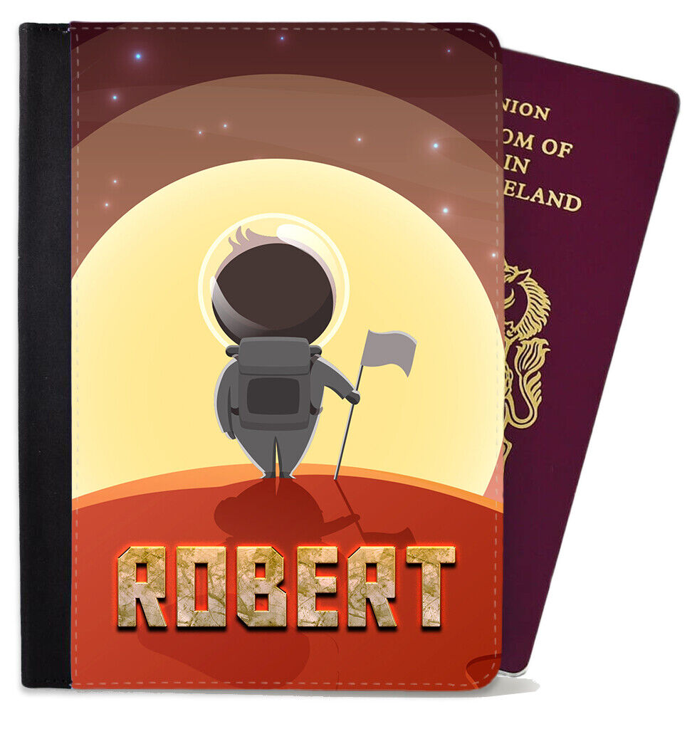 Personalised Space Childern Passport Cover Holder Any Name Holiday Accessory 6