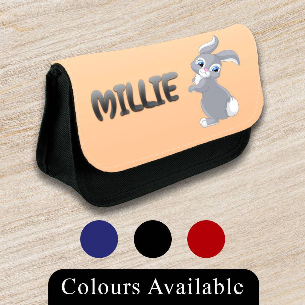 Personalised Pencil Case Animal Girls Boys Stationary Kids School Bag 16