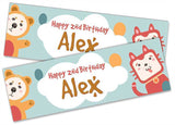 Personalised Birthday Banners Generic Design Children Kids Party Decoration 45