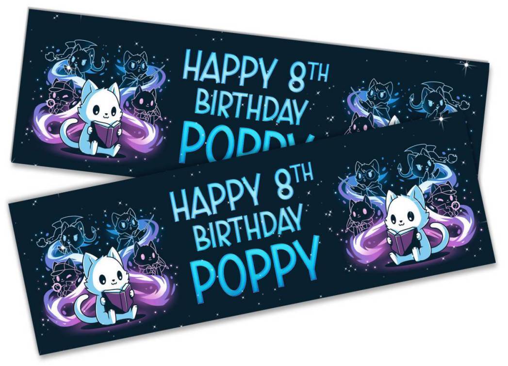 Personalised Birthday Banners Generic Design Children Kids Party Decoration 199