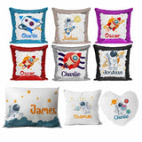 Personalised Cushion Space Sequin Cushion Pillow Printed Birthday Gift 63