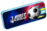 Personalised Any Name Football Pencil Case Tin Children School Kid Stationary 10